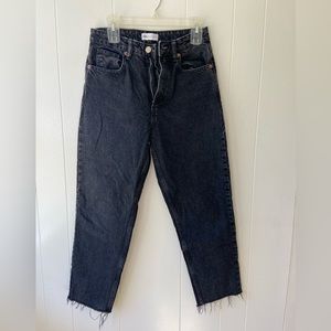 Zara Wash Distress Black Jean Women